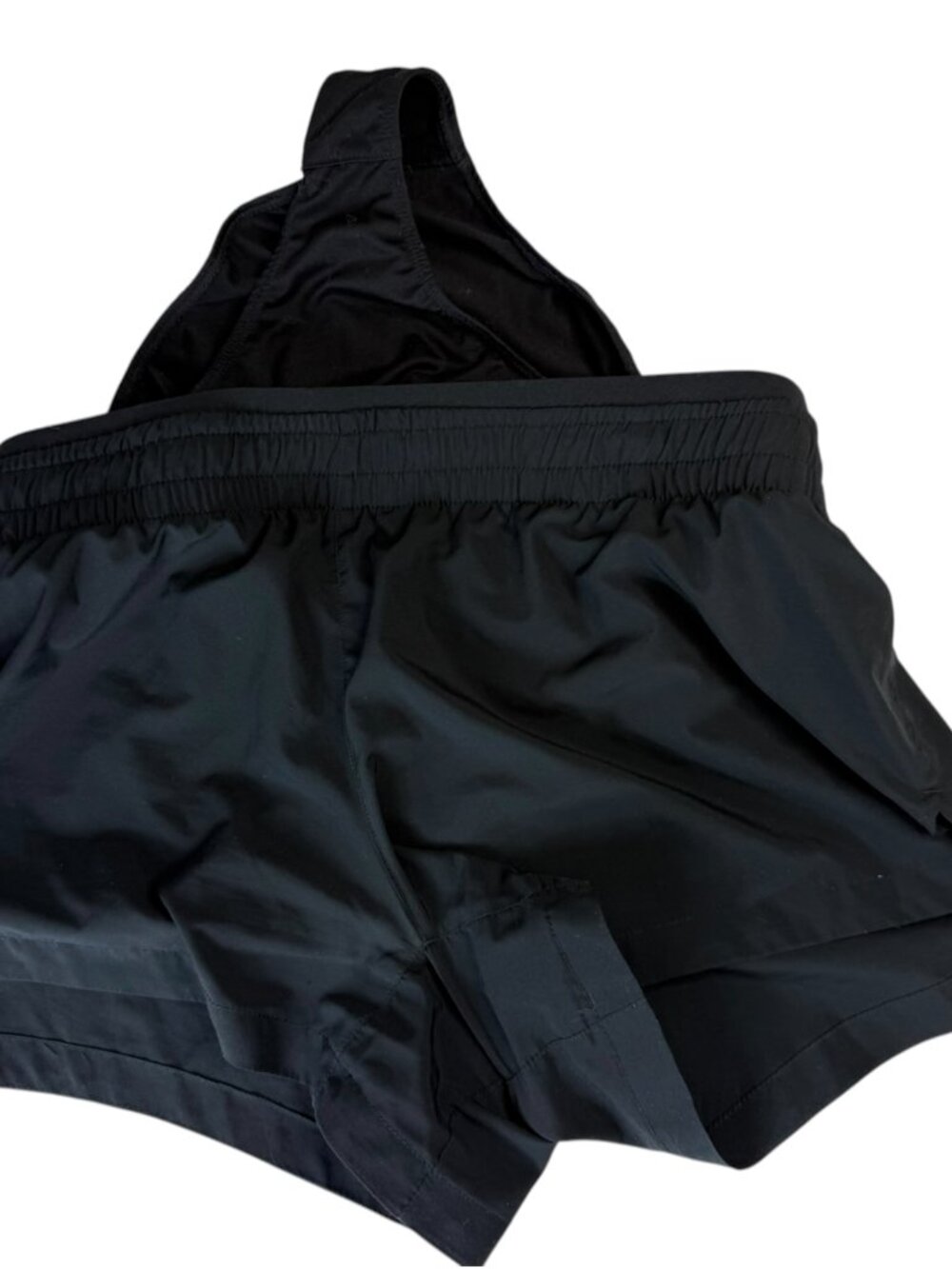 FABLETICS Black Athletic Shorts Size Women's M/L Lined Liner Brief Zip Pocket - Picture 5 of 9